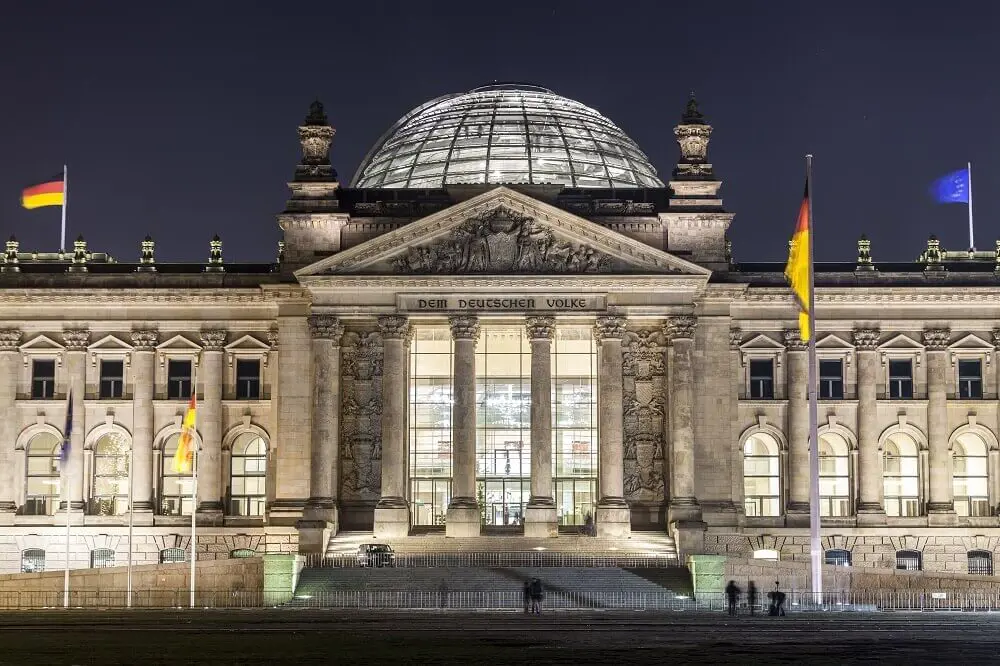 Berlin Reichstag Building Night