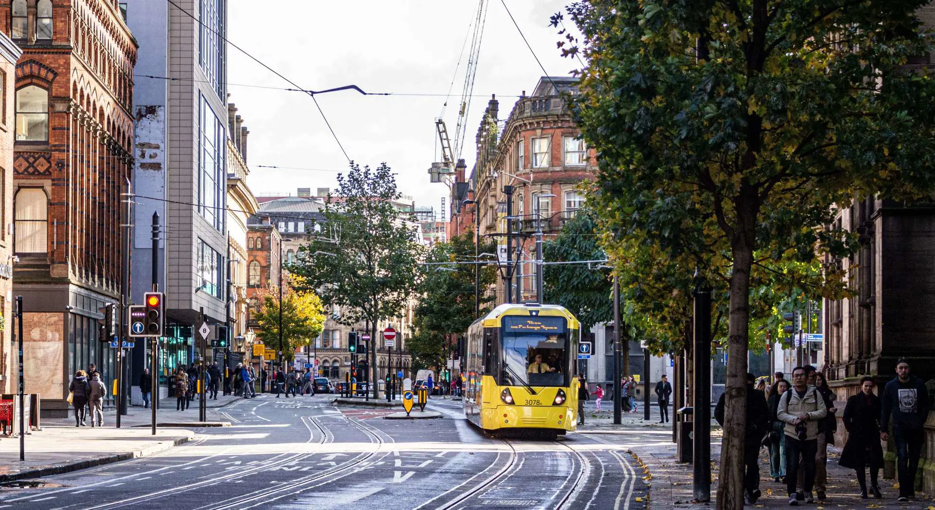 Manchester - Yellow Tram Image