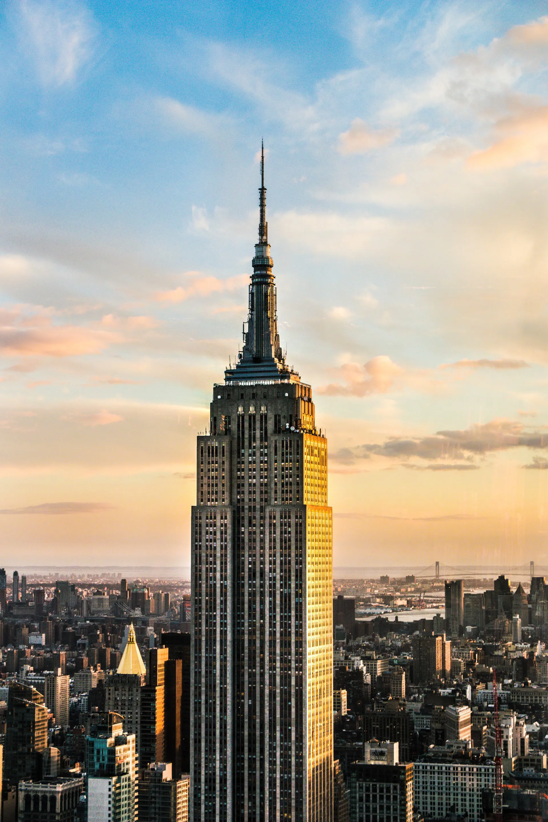 The Empire State Building in New York City.