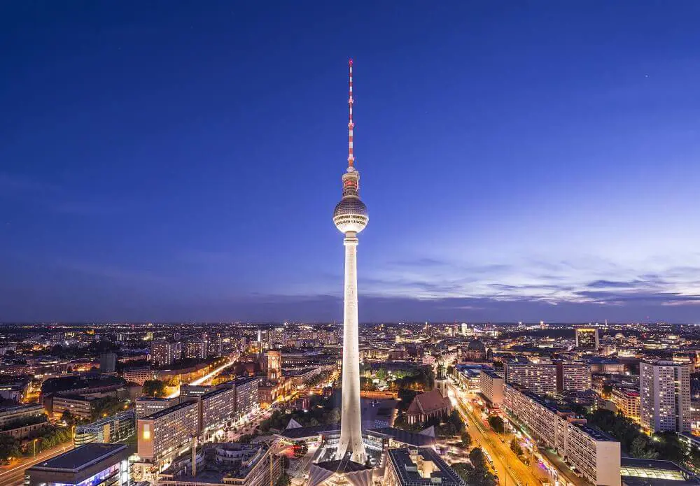 Berlin Television Tower Night City
