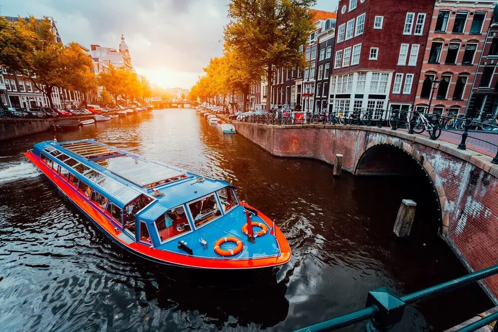 Amsterdam Canal Boat Bridge