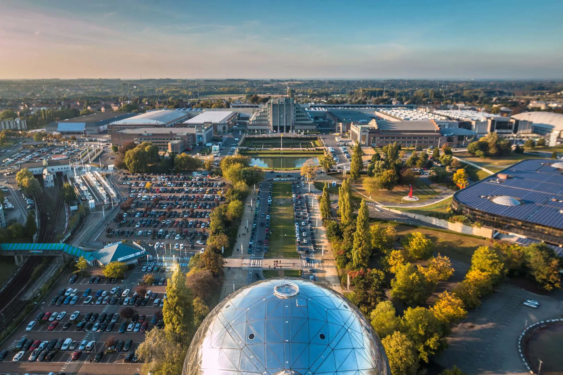 Brussels Atomium City View Image