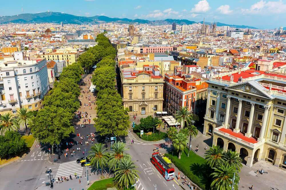 Barcelona City Streets Image