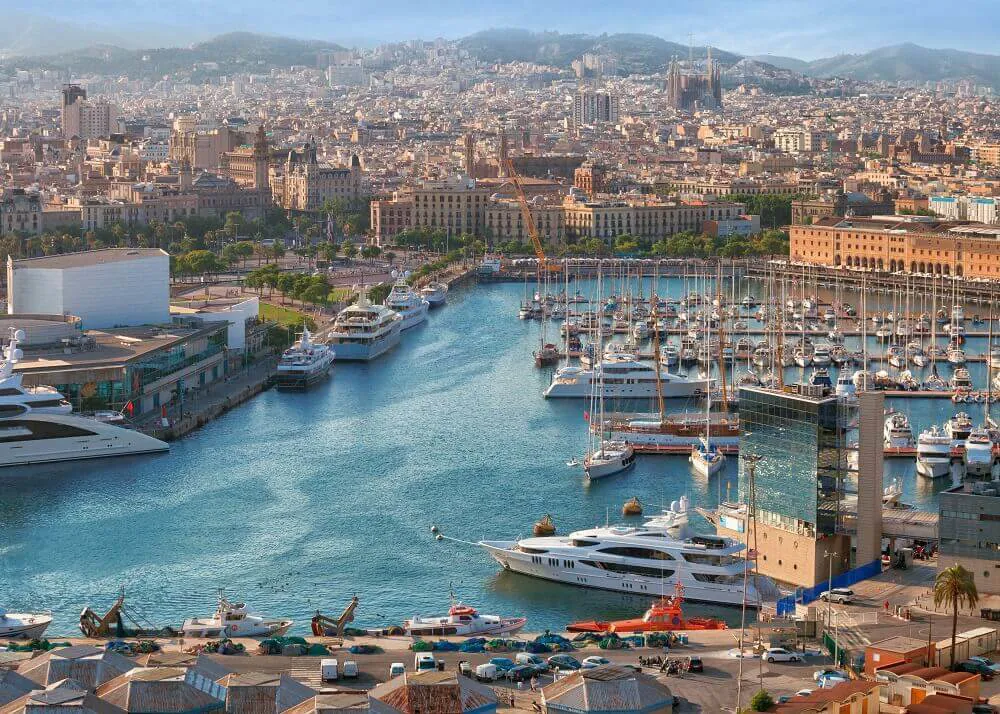 Barcelona Port Buildings Image