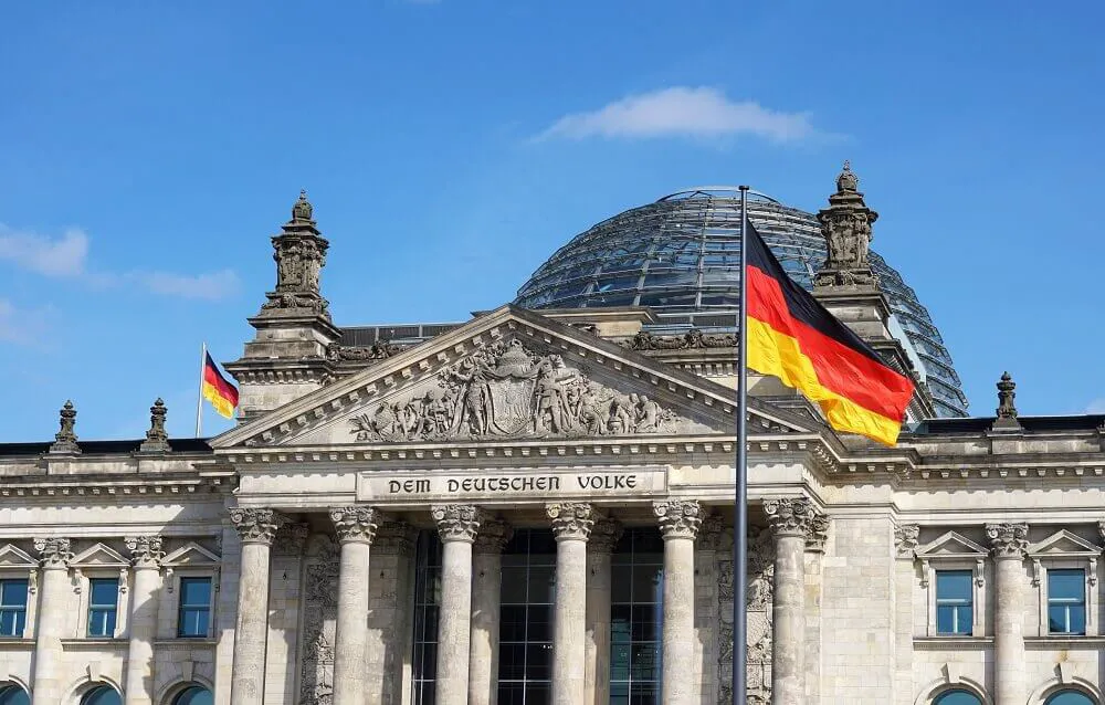 Berlin Bundestag Building Flag Image