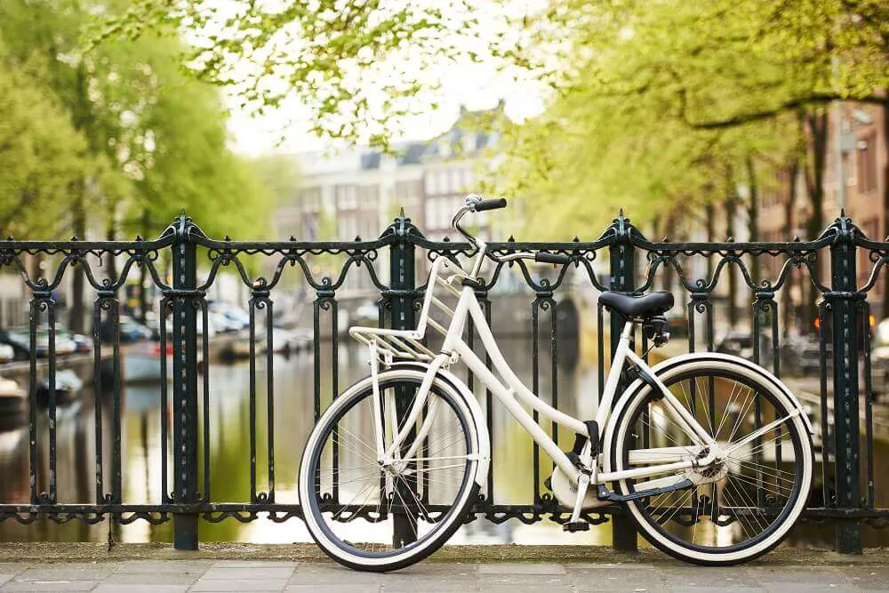 Amsterdam Bikes Canal Bridge Image