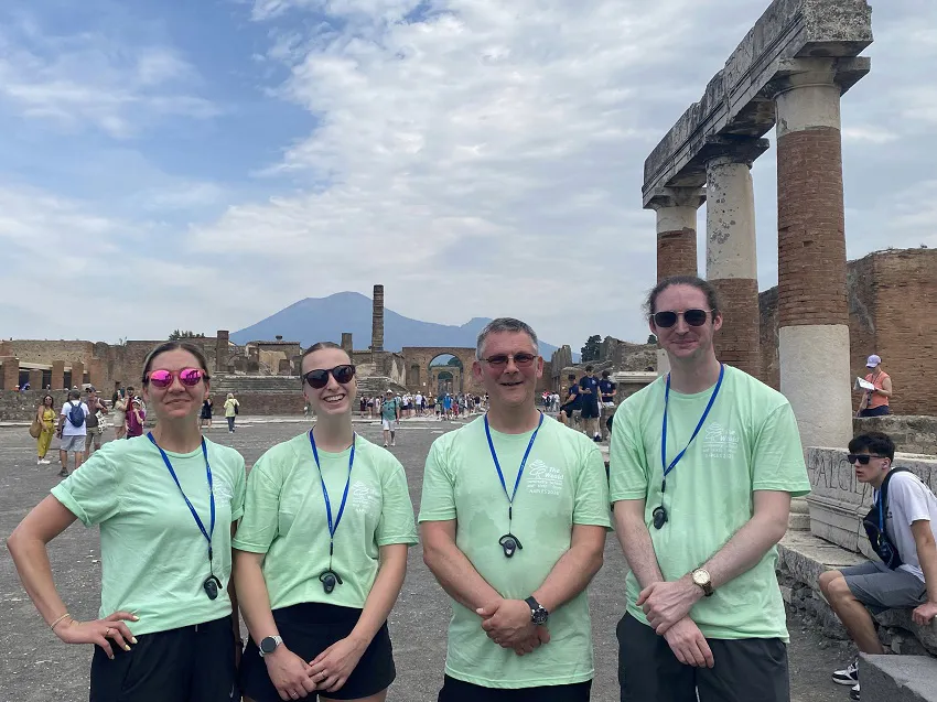 School teachers at Pompeii during a school visit