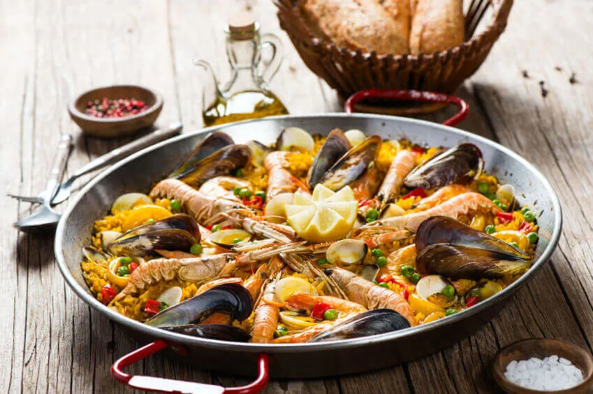 Andalucia Arroz Con Mariscos Paella Food Image