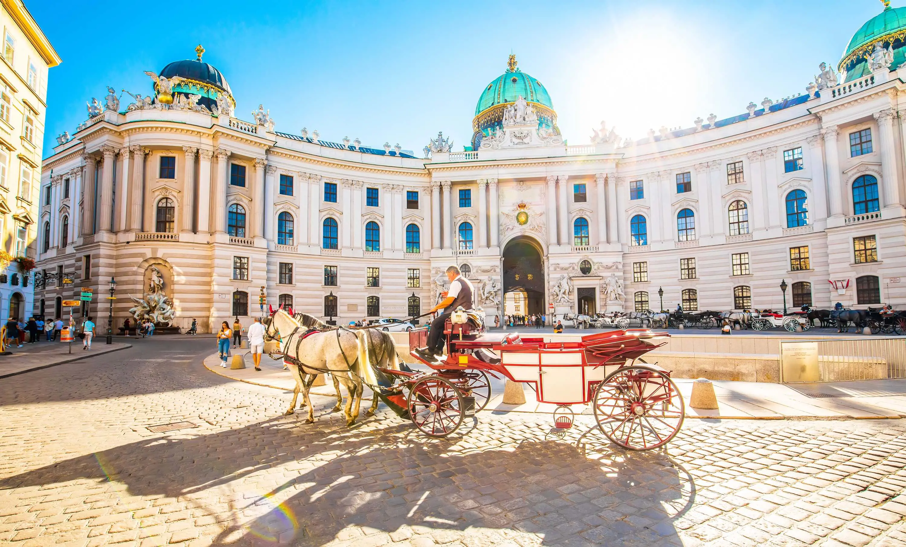 Vienna - Hofburg Palace and horse carriage